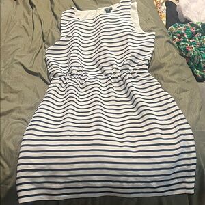 J. Crew Navy and White Striped Mini Dress
